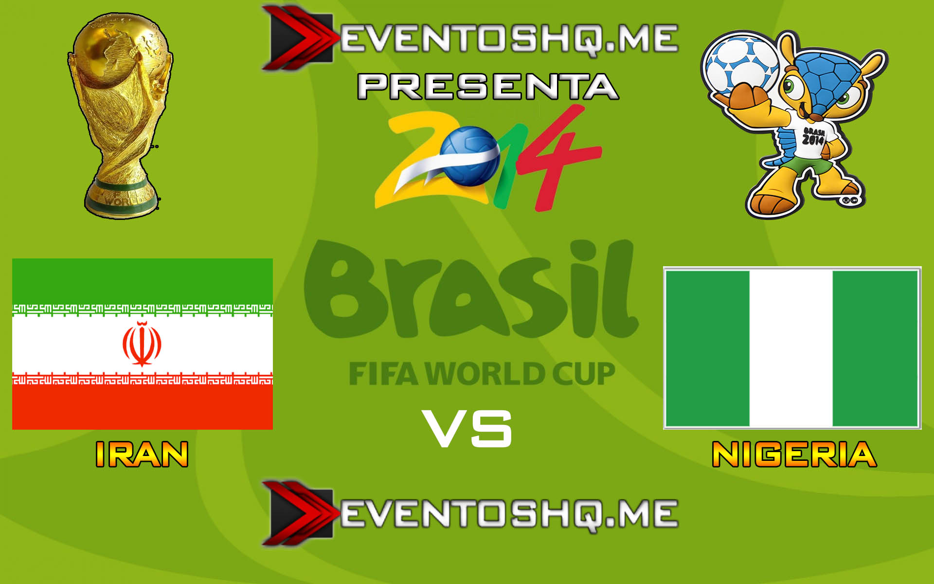 Ver en Vivo Iran vs Nigeria Mundial Brasil 2014 www.eventoshq.me