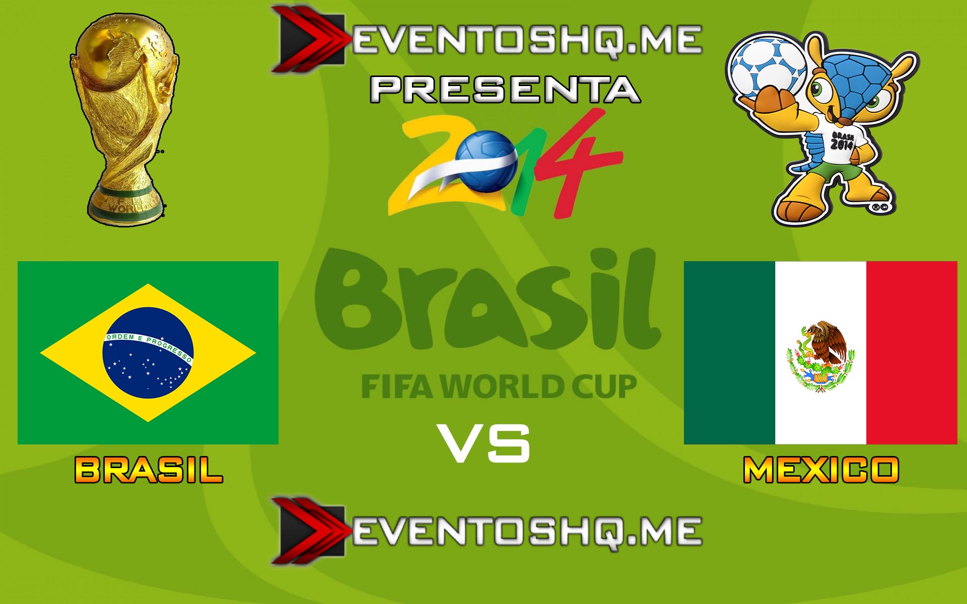 Ver en Vivo Brasil vs Mexico Mundial Brasil 2014 www.eventoshq.me