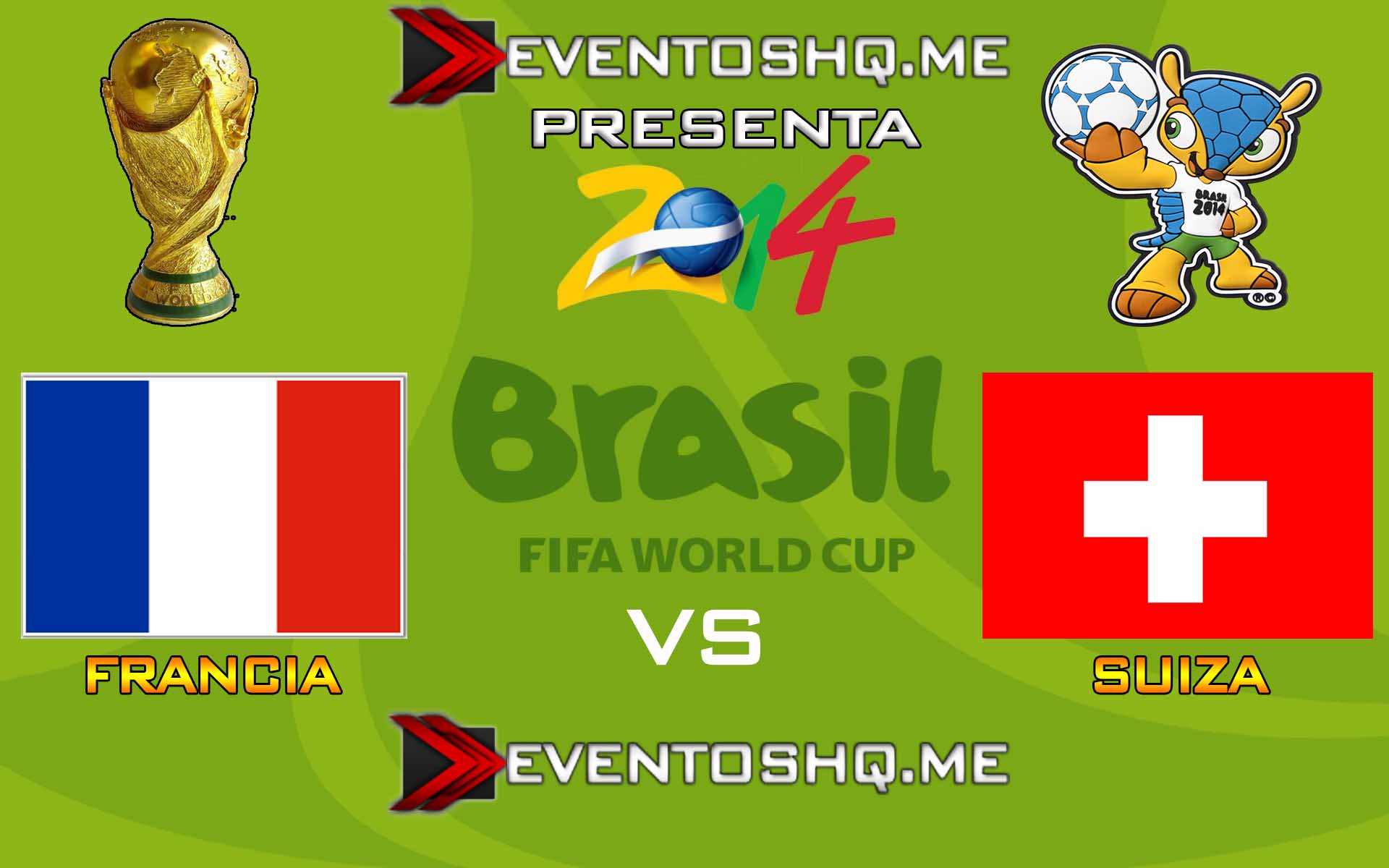 Ver en Vivo Francia vs Suiza Mundial Brasil 2014 www.eventoshq.me