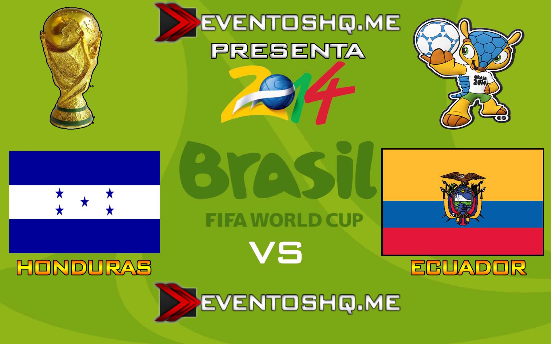 Ver en Vivo Honduras vs Ecuador Mundial Brasil 2014 www.eventoshq.me