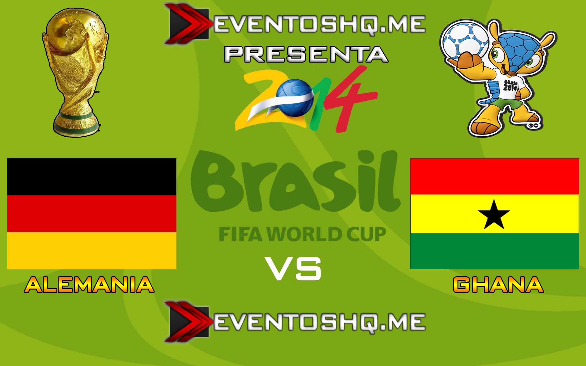 Ver en Vivo Alemania vs Ghana Mundial Brasil 2014 www.eventoshq.me