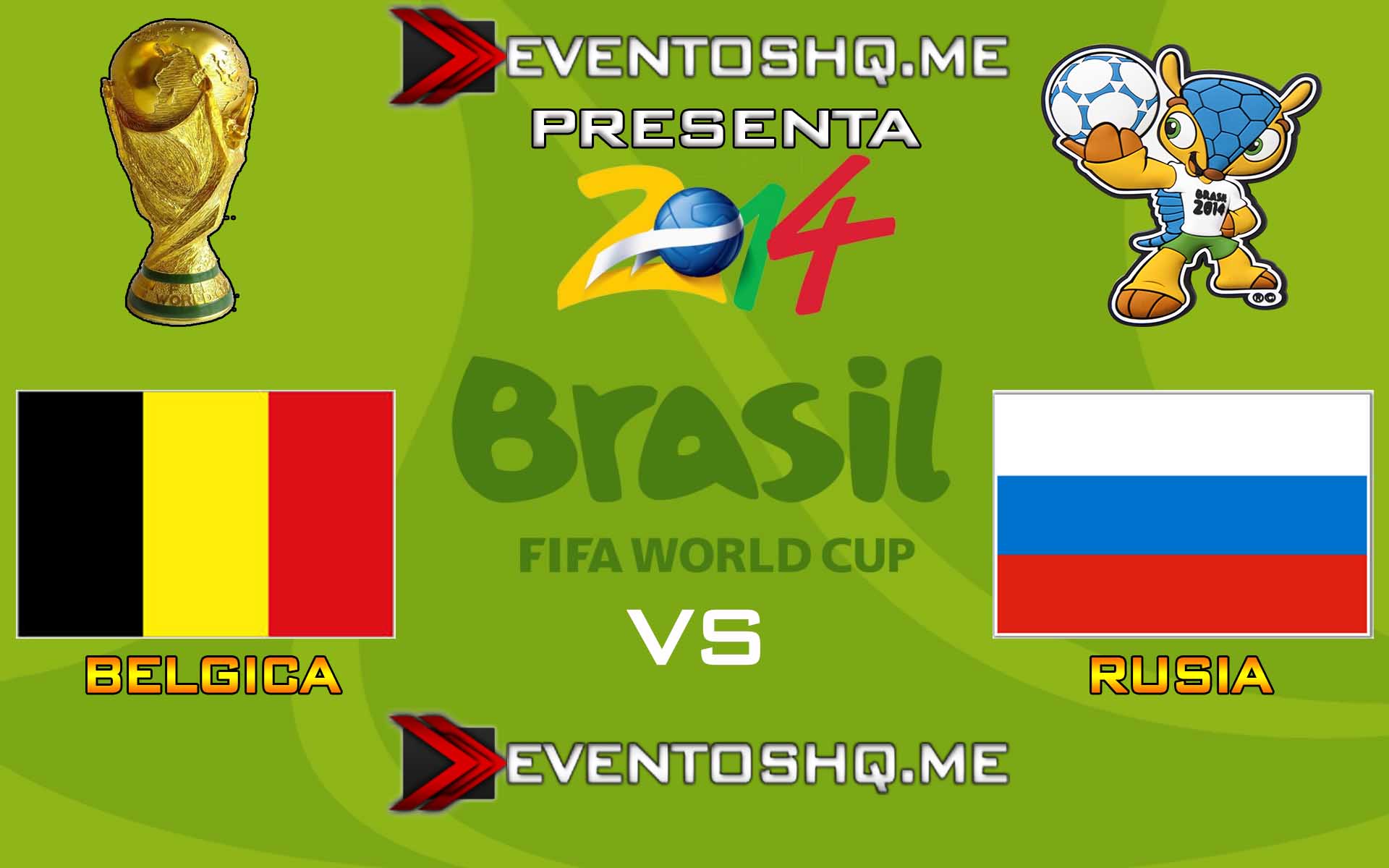 Ver en Vivo Belgica vs Rusia Mundial Brasil 2014 www.eventoshq.me