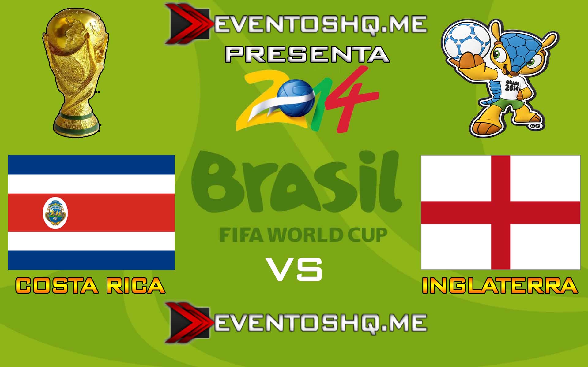 Ver en Vivo Costa Rica vs Inglaterra Mundial Brasil 2014 www.eventoshq.me