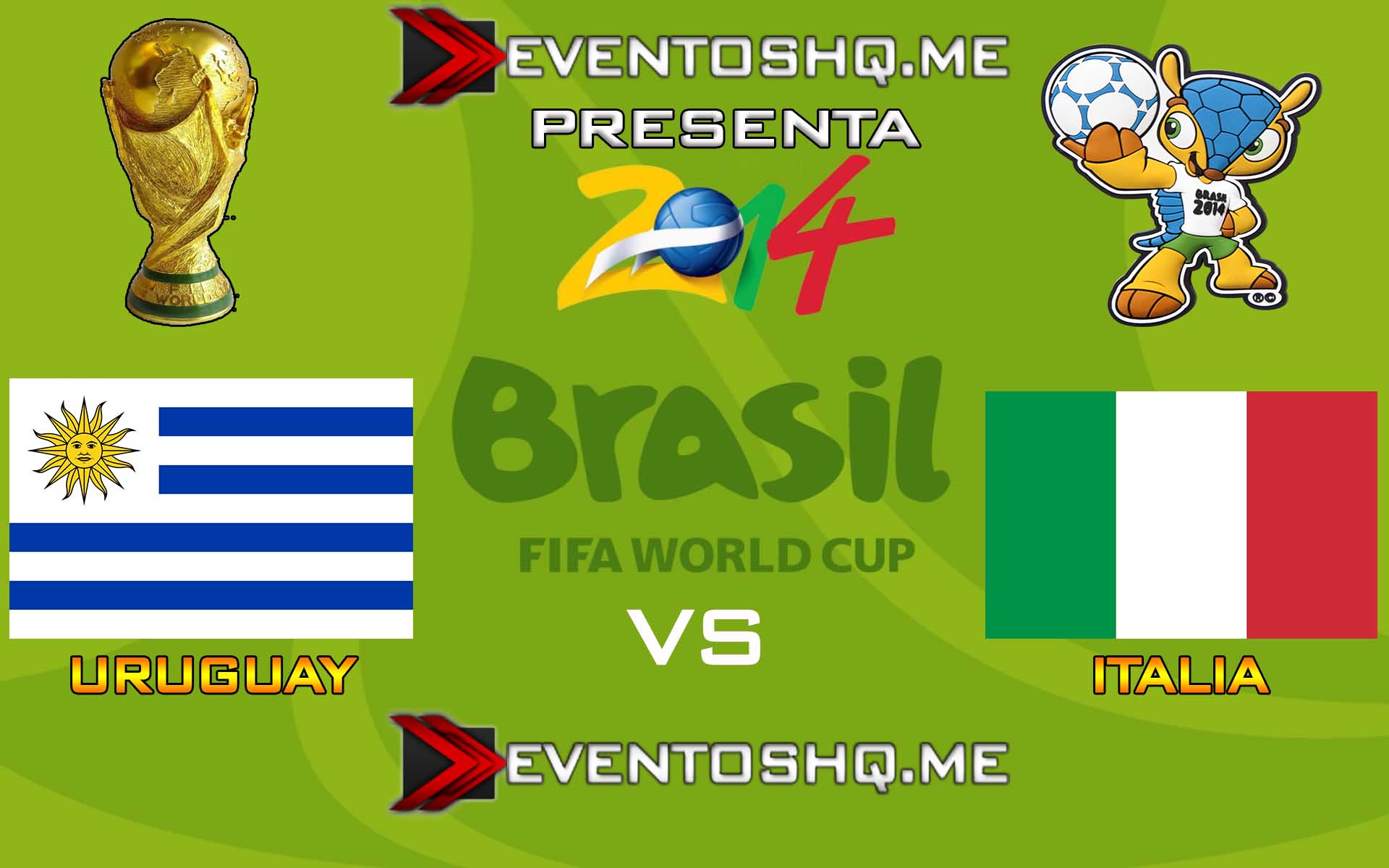Ver en Vivo Uruguay vs Italia Mundial Brasil 2014 www.eventoshq.me