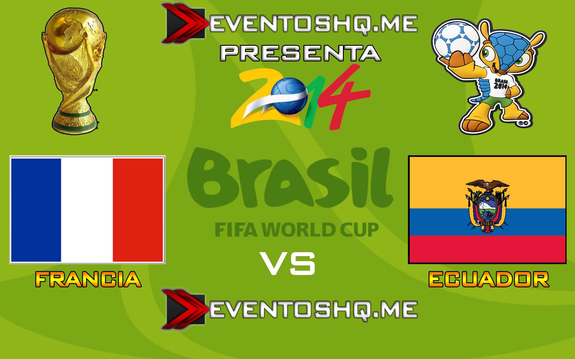 Ver en Vivo Francia vs Ecuador Mundial Brasil 2014 www.eventoshq.me