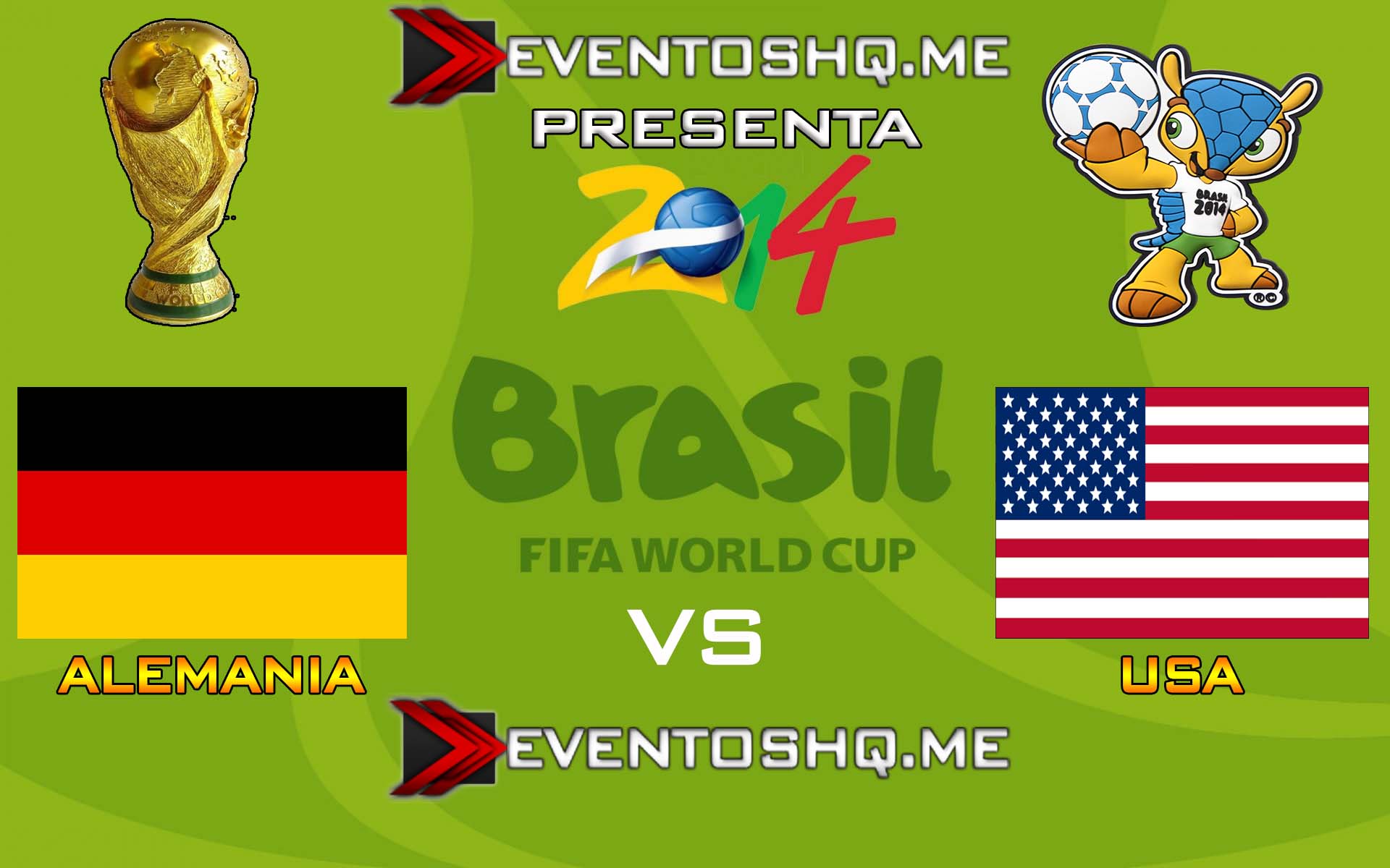 Repeticion USA vs Alemania - Copa Mundial Fifa Brasil 2014 Español Latino Online 26 de Junio 2014