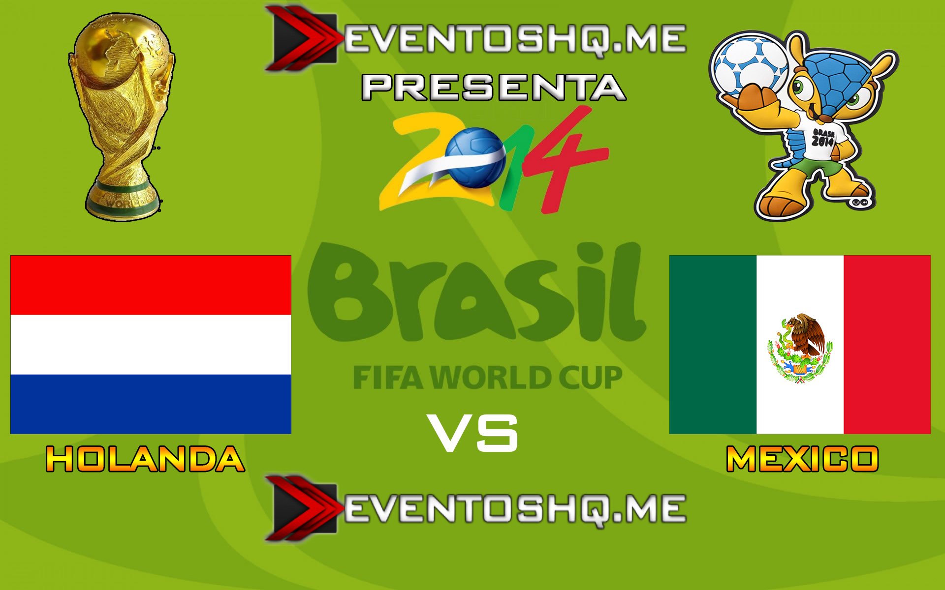 Repeticion Holanda vs Mexico – Copa Mundial Fifa Brasil 2014 Español Latino Online 29 de Junio 2014