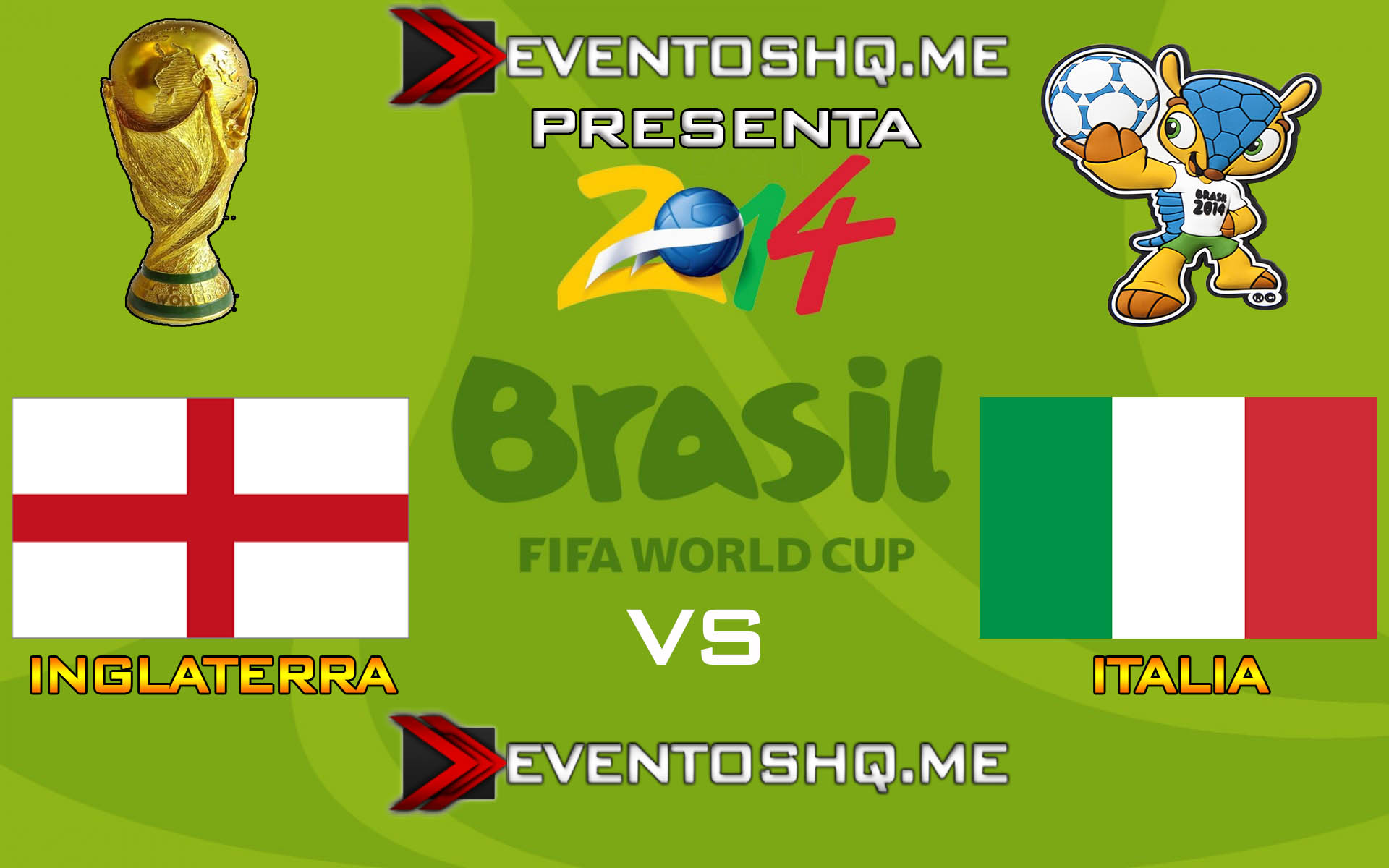 Ver en Vivo Inglaterra vs Italia Mundial Brasil 2014 www.eventoshq.me
